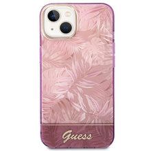 Заредете изображение във визуализатора на галерията – Original Case GUESS 4G Jungle Collection GUHCP14SHGJGHP for Iphone 14 Pink
