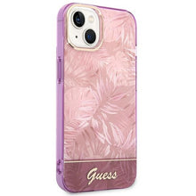 Заредете изображение във визуализатора на галерията – Original Case GUESS 4G Jungle Collection GUHCP14SHGJGHP for Iphone 14 Pink
