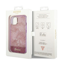 Заредете изображение във визуализатора на галерията – Original Case GUESS 4G Jungle Collection GUHCP14SHGJGHP for Iphone 14 Pink
