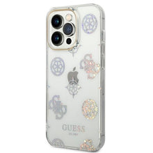 Заредете изображение във визуализатора на галерията – Original Case GUESS Peony Glitter GUHCP14LHTPPTH for Iphone 14 Pro Transparent
