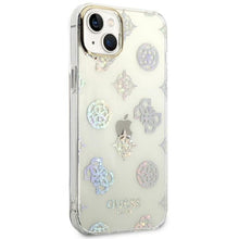 Заредете изображение във визуализатора на галерията – Original Case GUESS Peony Glitter GUHCP14SHTPPTH for Iphone 14 Transparent
