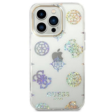 Заредете изображение във визуализатора на галерията – Original Case GUESS Peony Glitter GUHCP14XHTPPTH for Iphone 14 Pro Max Transparent
