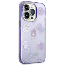 Заредете изображение във визуализатора на галерията – Original Case GUESS Peony Glitter GUHCP14XHTPPTL for Iphone 14 Pro Max Lilac

