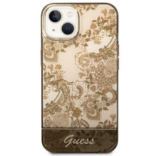 Заредете изображение във визуализатора на галерията – Original Case GUESS Porcelain Collection GUHCP14SHGPLHC for Iphone 14 gold
