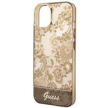 Заредете изображение във визуализатора на галерията – Original Case GUESS Porcelain Collection GUHCP14SHGPLHC for Iphone 14 gold
