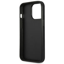 Заредете изображение във визуализатора на галерията – Original Case GUESS Saffiano Triangle Logo GUHCP14LPSATLK for Iphone 14 Pro Black
