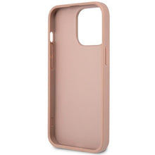 Заредете изображение във визуализатора на галерията – Original Case GUESS Saffiano Triangle Logo GUHCP14LPSATLP for Iphone 14 Pro Pink

