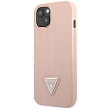 Заредете изображение във визуализатора на галерията – Original Case GUESS Saffiano Triangle Logo GUHCP14MPSATLP for Iphone 14 Plus Pink

