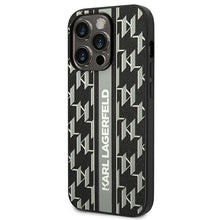 Заредете изображение във визуализатора на галерията – Original Pouch KARL LAGERFELD Monogram Stripe KLHCP14LPGKLSKG do Iphone 14 Pro Grey

