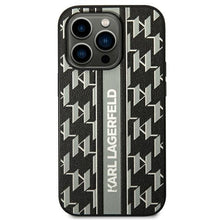 Заредете изображение във визуализатора на галерията – Original Pouch KARL LAGERFELD Monogram Stripe KLHCP14LPGKLSKG do Iphone 14 Pro Grey
