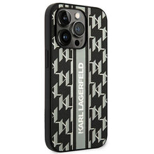 Заредете изображение във визуализатора на галерията – Original Pouch KARL LAGERFELD Monogram Stripe KLHCP14LPGKLSKG do Iphone 14 Pro Grey
