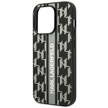 Заредете изображение във визуализатора на галерията – Original Pouch KARL LAGERFELD Monogram Stripe KLHCP14XPGKLSKG do Iphone 14 Pro Max Grey
