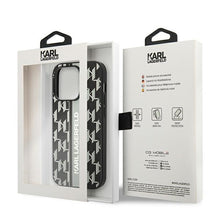 Заредете изображение във визуализатора на галерията – Original Pouch KARL LAGERFELD Monogram Stripe KLHCP14XPGKLSKG do Iphone 14 Pro Max Grey
