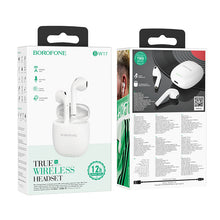 Заредете изображение във визуализатора на галерията – Borofone TWS Bluetooth Earphones BW17 Only Me бели
