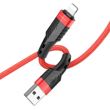 Заредете изображение във визуализатора на галерията – Borofone Cable BU35 Influence - USB to Lightning - 2,4A 1,2 metres red
