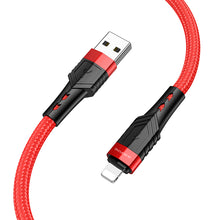 Заредете изображение във визуализатора на галерията – Borofone Cable BU35 Influence - USB to Lightning - 2,4A 1,2 metres red
