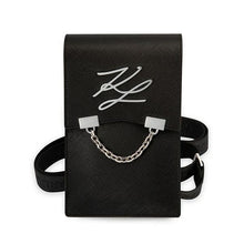 Заредете изображение във визуализатора на галерията – Original KARL LAGERFELD Handbag Autograph Chain KLWBSAKLCK black
