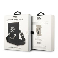Заредете изображение във визуализатора на галерията – Original KARL LAGERFELD Handbag Autograph Chain KLWBSAKLCK black

