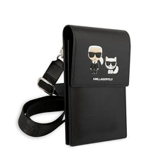 Заредете изображение във визуализатора на галерията – Original KARL LAGERFELD Handbag Embossed Ikonik KarlChoupette KLWBSAKCHSK black
