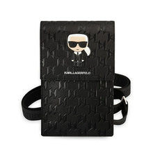 Заредете изображение във визуализатора на галерията – Original KARL LAGERFELD Handbag Ikonik Karl Monogram Patch KLWBSAMIPK black
