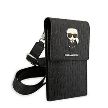 Заредете изображение във визуализатора на галерията – Original KARL LAGERFELD Handbag Ikonik Karl Monogram Patch KLWBSAMIPK black
