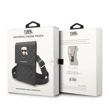 Заредете изображение във визуализатора на галерията – Original KARL LAGERFELD Handbag Ikonik Karl Monogram Patch KLWBSAMIPK black
