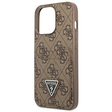 Заредете изображение във визуализатора на галерията – Original Case GUESS 4G Triangle Logo Cardslot GUHCP13LP4TPW for Iphone 13 Pro Brown
