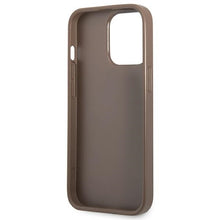 Заредете изображение във визуализатора на галерията – Original Case GUESS 4G Triangle Logo Cardslot GUHCP13LP4TPW for Iphone 13 Pro Brown
