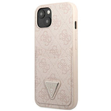 Заредете изображение във визуализатора на галерията – Original Case GUESS 4G Triangle Logo Cardslot GUHCP13MP4TPP for Iphone 13 Pink

