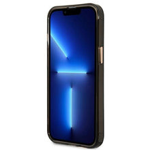 Заредете изображение във визуализатора на галерията – Original Case GUESS Gold OutlineTranslucent Magsafe GUHMP13XHTCMK for Iphone 13 Pro Max black
