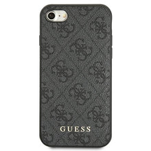 Заредете изображение във визуализатора на галерията – Original Case GUESS Hardcase 4G Metal Gold Logo GUHCI8G4GFGR for Iphone 7/8/SE 2020/SE 2022 Grey
