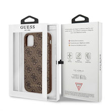 Заредете изображение във визуализатора на галерията – Original Case GUESS Hardcase 4G Metal Gold Logo GUHCN58G4GFBR for Iphone 11 Pro Brown
