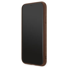 Заредете изображение във визуализатора на галерията – Original Case GUESS Hardcase 4G Metal Gold Logo GUHCN61G4GFBR for Iphone 11 Brown
