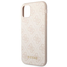 Заредете изображение във визуализатора на галерията – Original Case GUESS Hardcase 4G Metal Gold Logo GUHCN61G4GFPI for Iphone 11 Pink
