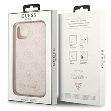Заредете изображение във визуализатора на галерията – Original Case GUESS Hardcase 4G Metal Gold Logo GUHCN61G4GFPI for Iphone 11 Pink
