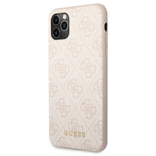 Заредете изображение във визуализатора на галерията – Original Case GUESS Hardcase 4G Metal Gold Logo GUHCN65G4GFPI for Iphone 11 Pro Max Pink
