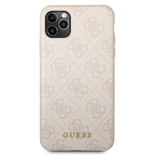 Заредете изображение във визуализатора на галерията – Original Case GUESS Hardcase 4G Metal Gold Logo GUHCN65G4GFPI for Iphone 11 Pro Max Pink
