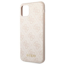 Заредете изображение във визуализатора на галерията – Original Case GUESS Hardcase 4G Metal Gold Logo GUHCN65G4GFPI for Iphone 11 Pro Max Pink
