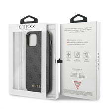 Заредете изображение във визуализатора на галерията – Original Case GUESS Hardcase 4G Metal Gold Logo GUHCP12LG4GFGR for Iphone 12 Pro Max Grey
