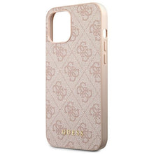 Заредете изображение във визуализатора на галерията – Original Case GUESS Hardcase 4G Metal Gold Logo GUHCP12LG4GFPI for Iphone 12 Pro Max Pink
