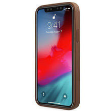 Заредете изображение във визуализатора на галерията – Original Case GUESS Hardcase 4G Metal Gold Logo GUHCP12MG4GFBR for Iphone 12/12 Pro Brown
