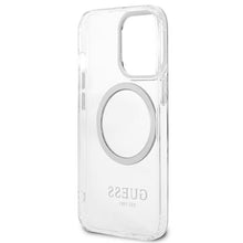 Заредете изображение във визуализатора на галерията – Original Case GUESS Metal Outline Magsafe GUHMP13LHTRMS for Iphone 13 Pro silver

