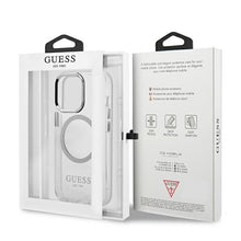 Заредете изображение във визуализатора на галерията – Original Case GUESS Metal Outline Magsafe GUHMP13LHTRMS for Iphone 13 Pro silver
