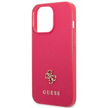 Заредете изображение във визуализатора на галерията – Original Etui GUESS Saffiano 4G Small Metal Logo GUHCP13LPS4MF for Iphone 13 Pro pink

