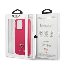 Заредете изображение във визуализатора на галерията – Original Etui GUESS Saffiano 4G Small Metal Logo GUHCP13LPS4MF for Iphone 13 Pro pink
