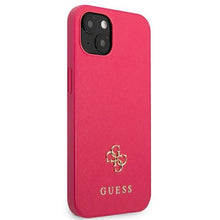Заредете изображение във визуализатора на галерията – Original Etui GUESS Saffiano 4G Small Metal Logo GUHCP13MPS4MF for Iphone 13 pink

