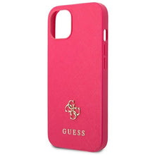 Заредете изображение във визуализатора на галерията – Original Etui GUESS Saffiano 4G Small Metal Logo GUHCP13MPS4MF for Iphone 13 pink

