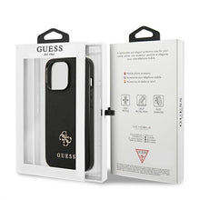 Заредете изображение във визуализатора на галерията – Original Etui GUESS Saffiano 4G Small Metal Logo GUHCP13XPS4MK for Iphone 13 Pro Max black
