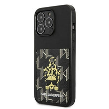 Заредете изображение във визуализатора на галерията – Original Pouch KARL LAGERFELD Karlimals Cardslot KLHCP13LCANCNK for Iphone 13 Pro black
