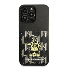 Заредете изображение във визуализатора на галерията – Original Pouch KARL LAGERFELD Karlimals Cardslot KLHCP13LCANCNK for Iphone 13 Pro black
